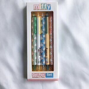 NWT MIFFY by Magenta Gel Pen Set - set of 5 in sealed packaging